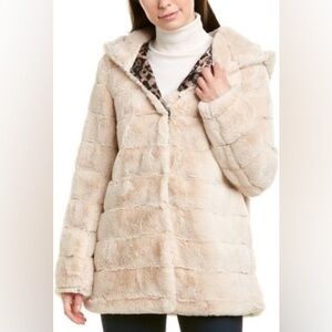 Laundry by Shelli Sega Hooded Faux Fur Coat